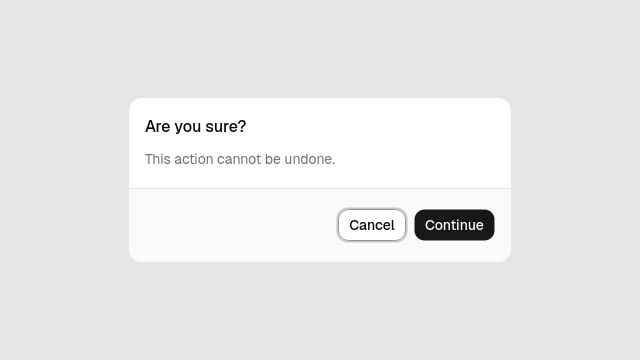 Alert dialog component preview
