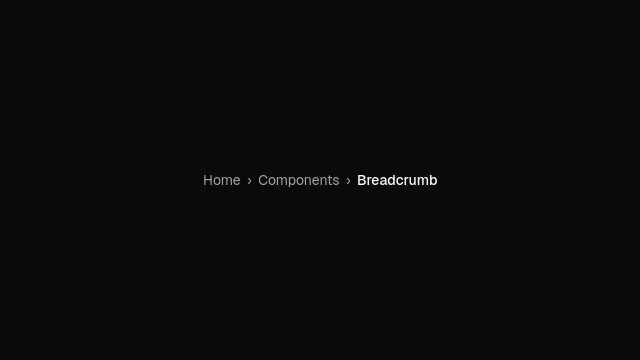 Static Breadcrumb preview from the Qt gallery