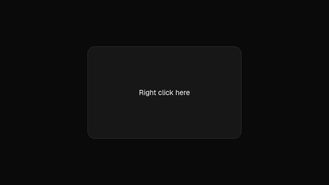 Static Context menu preview from the Qt gallery