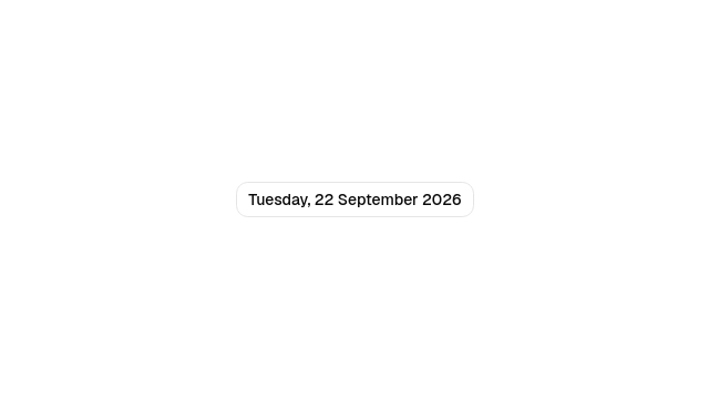Static Date picker preview from the Qt gallery