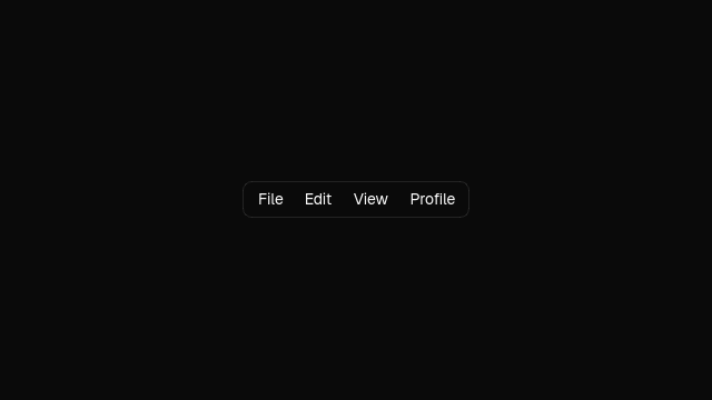Static Menubar preview from the Qt gallery