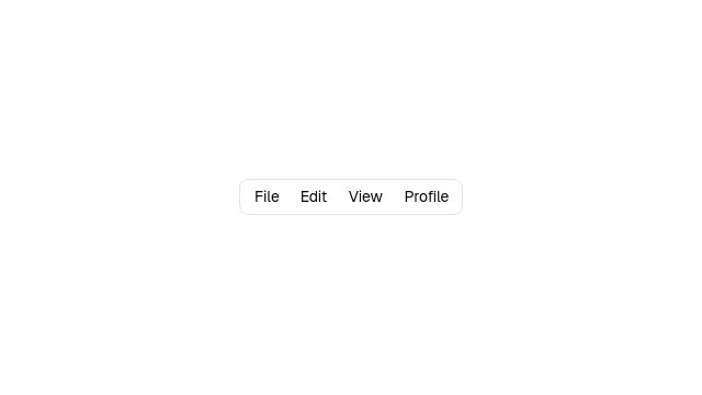 Static Menubar preview from the Qt gallery