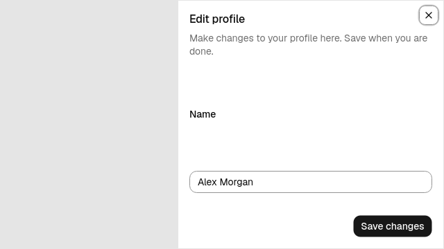 Sheet component preview