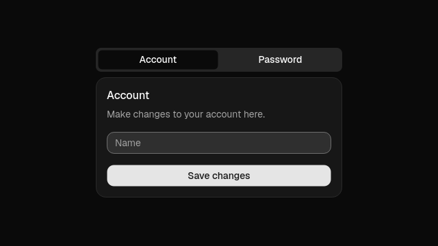 Static Tabs preview from the Qt gallery