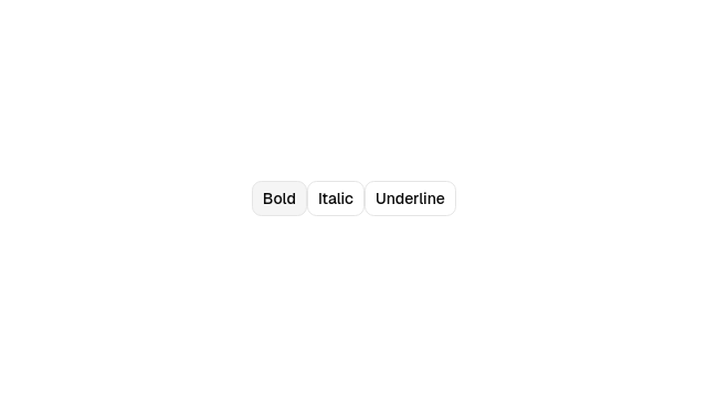 Static Toggle group preview from the Qt gallery