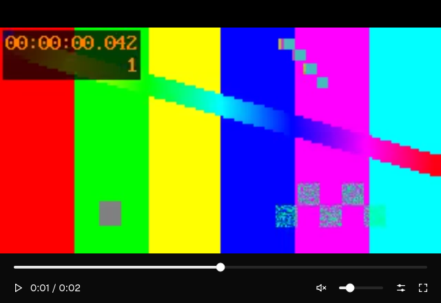 The video player with the timeline, volume, settings and fullscreen controls visible